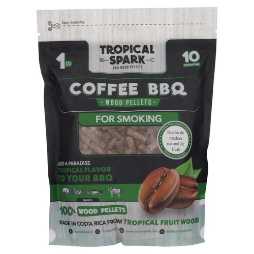 Pellets Tropical Spark De Madera Café BBQ Para Ahumar