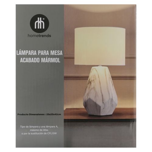 Lámpara De Mesa Marmol Marca Home Trends
