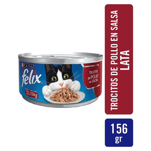 Alimento Húmedo Gato Adulto Marca Purina Felix Pollo -156g
