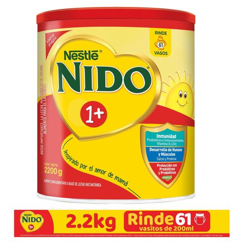 Leche Instantánea Nestlé® NIDO® 1+ Protección® Alimento Complementario  Lata - 2.2 kg