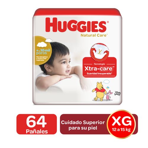 Pañales Huggies Natural Care Etapa 4/XG 64U
