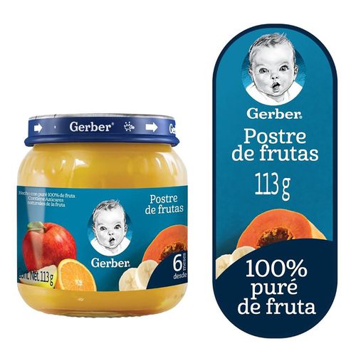 Gerber® Colado Postre De Fruta Alimento Infantil Frasco 113G