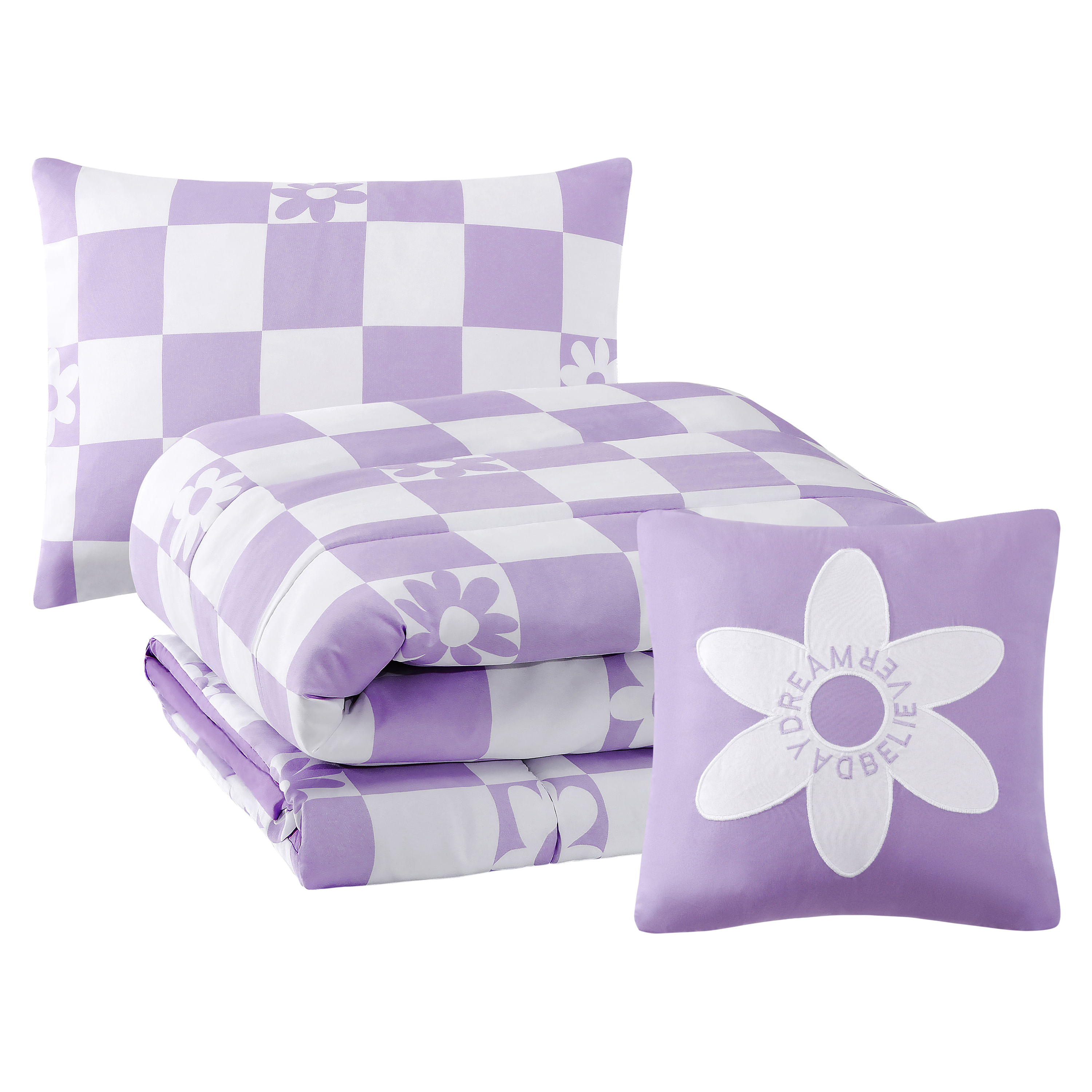 Edredón Invierno Estampado Mina + Funda Cojín con la mejor oferta Medidas  Cama 90 cm Color Morado