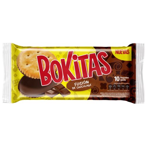 Galleta Bokita Fusion Chocolate 10 Unidades - 337gr