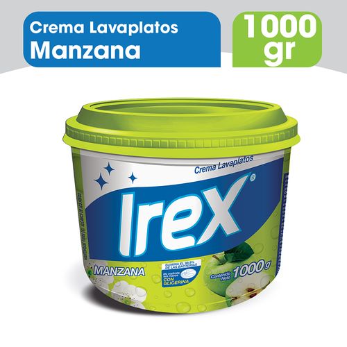 Lavaplatos Irex Crema Manzana, Con Glicerina - 1000g