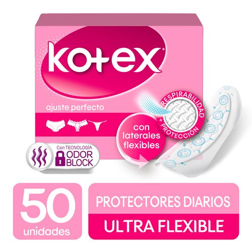 Protectores Diarios Kotex Ultra Flexibles - 50 unidades