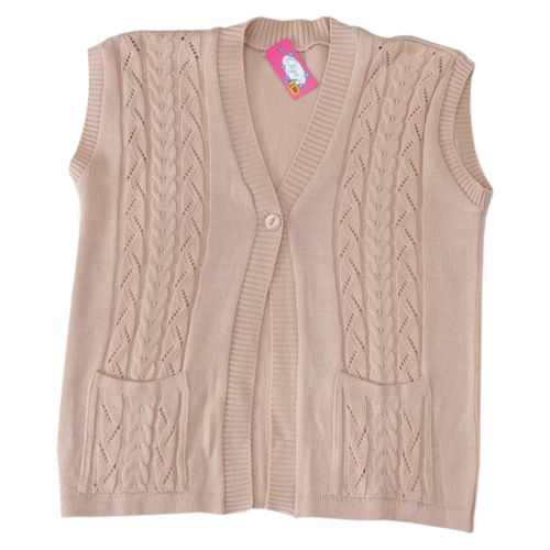 Chaleco Tejido Dama Gener Beige Talla M