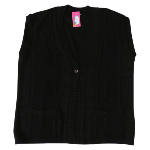 Chaleco Tejido Dama Gener Negro Talla L