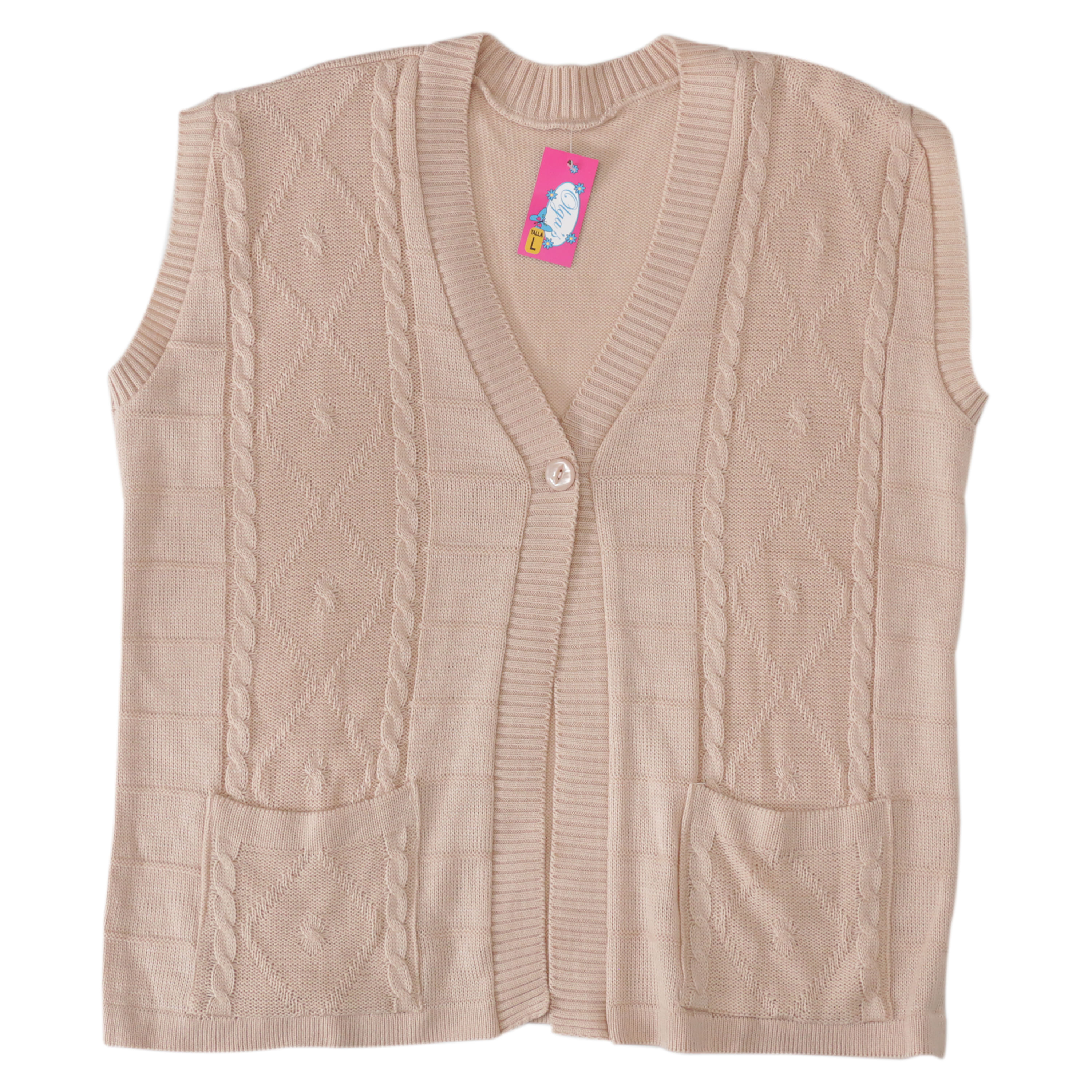 Chaleco-Tejido-Dama-Gener-Beige-Talla-L-1-52601