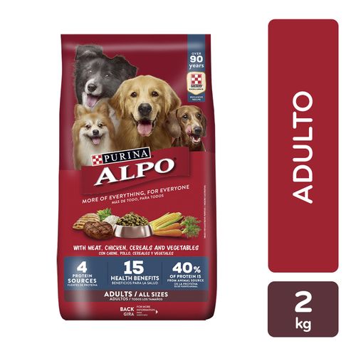 Alimento Perro Purina Alpo Adulto todos los tamaños -2kg