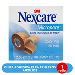 Micropore-Marca-Nexcare-Cinta-Adhesiva-Para-Primeros-Auxilios-2-5-cm-x-9-1-m-1-rollo-1-85319