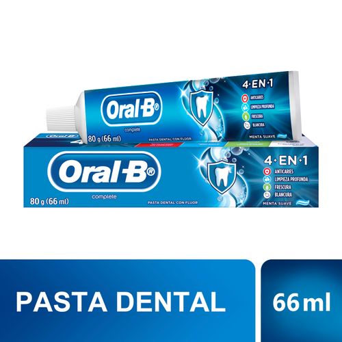 Pasta Denta Oral B Complete 4En1 Con Flúor 80g