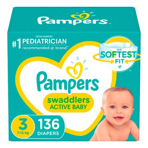 Pañales Pampers Swaddlers Pañales S3 -136 Unidades