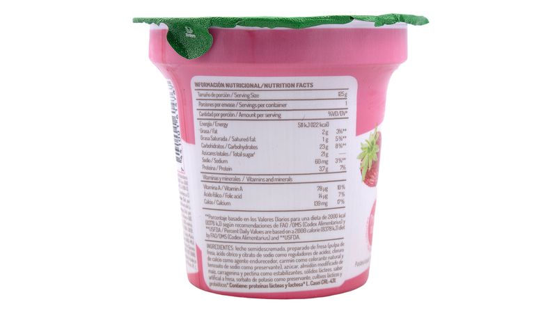 Comprar Yogurt Dos Pinos Deligurt Batido De Fresa, Semidescremado Con  Probióticos - 125g