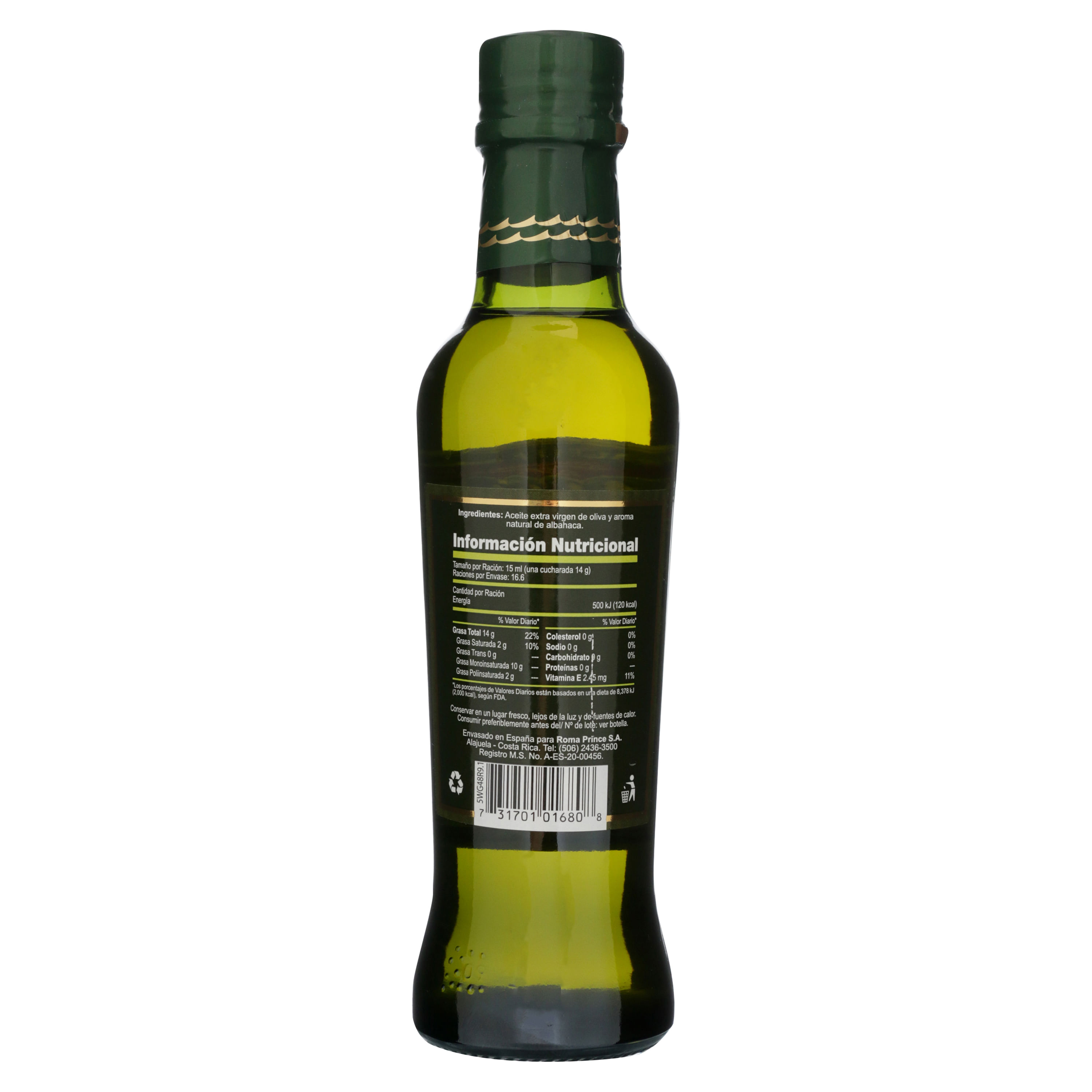 Aceite De Oliva Extra Virgen - Monticello 250 ml