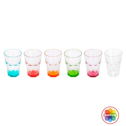 Vasos de vidrio marca Mainstays set de 6
