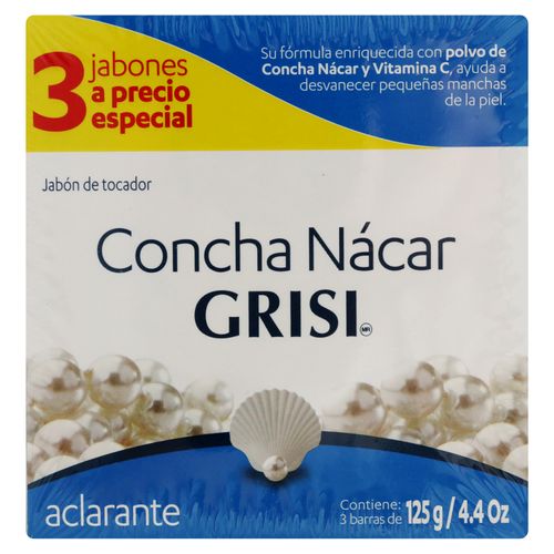 Jabón Grisi concha de nacar 3 pack - 375 g