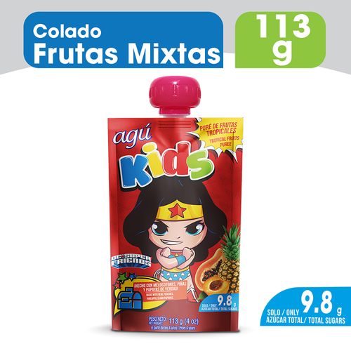 Colado Agú súper amigos sabor frutas mixtas - 113 g