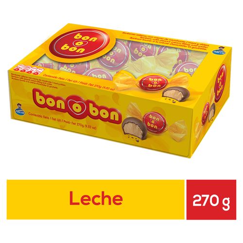Bombones Arcor Bon O Bon rellenos de chocolate leche - 270 g