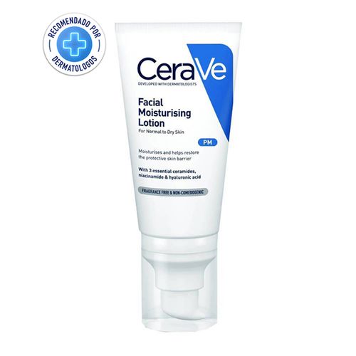 Hidratante Facial PM Cerave, Para Piel Normal A Seca, Sin Perfume - 52ml