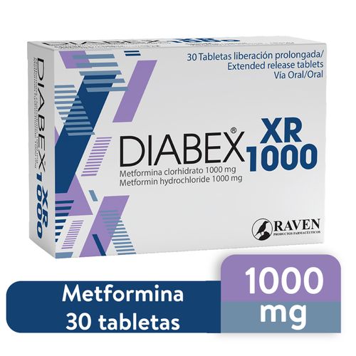 Diabex XR Raven -1000mg/30 TAB