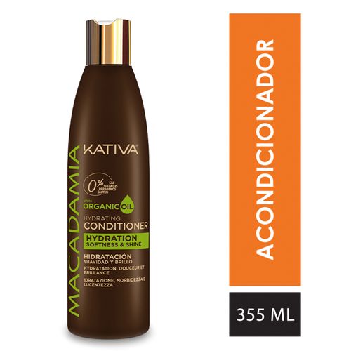 Acondicionador Hidratante Kativa Macadamia, Suavidad Y Brillo - 355ml