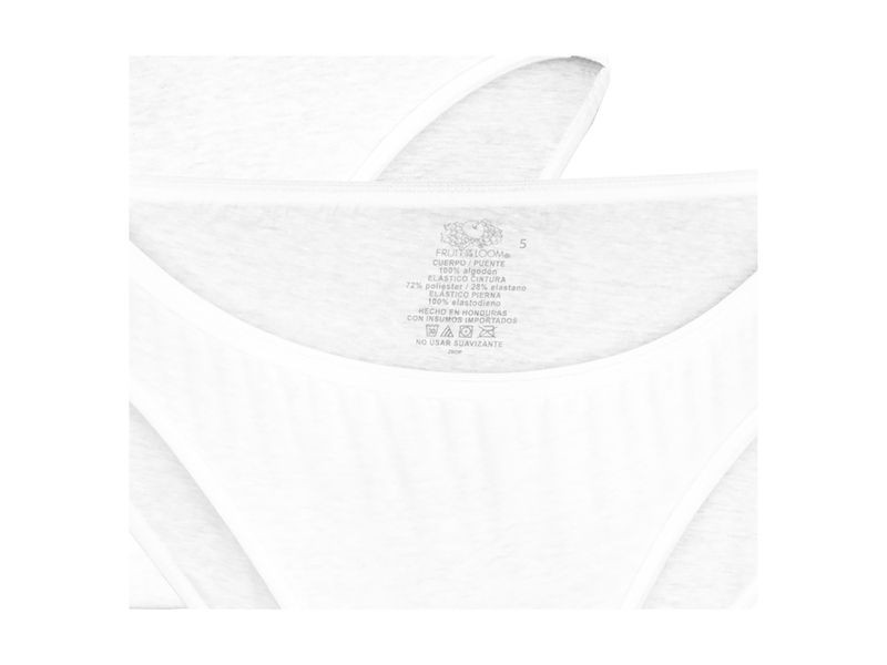 Bikini-Marca-Fruit-Of-The-Loom-Para-Dama-Color-Blanco-Talla-5-4-88678