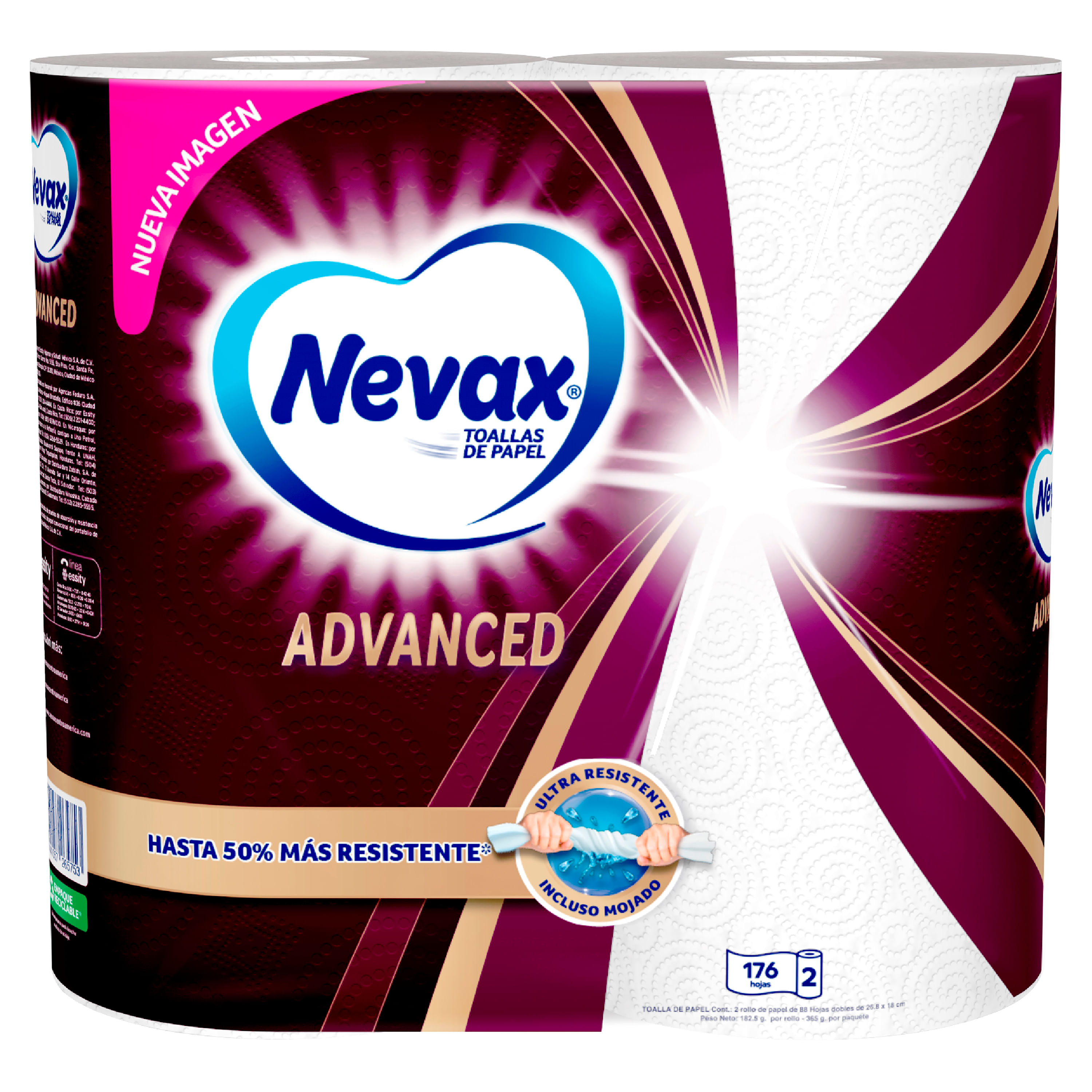 Comprar Toallas De Cocina Nevax Advanced 50% Más Resistente - 2 Rollos
