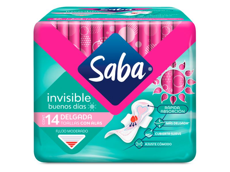 Toallas-Femeninas-Marca-Saba-Invisible-Delgada-Flujo-Moderado-Con-Alas-14Uds-1-24558