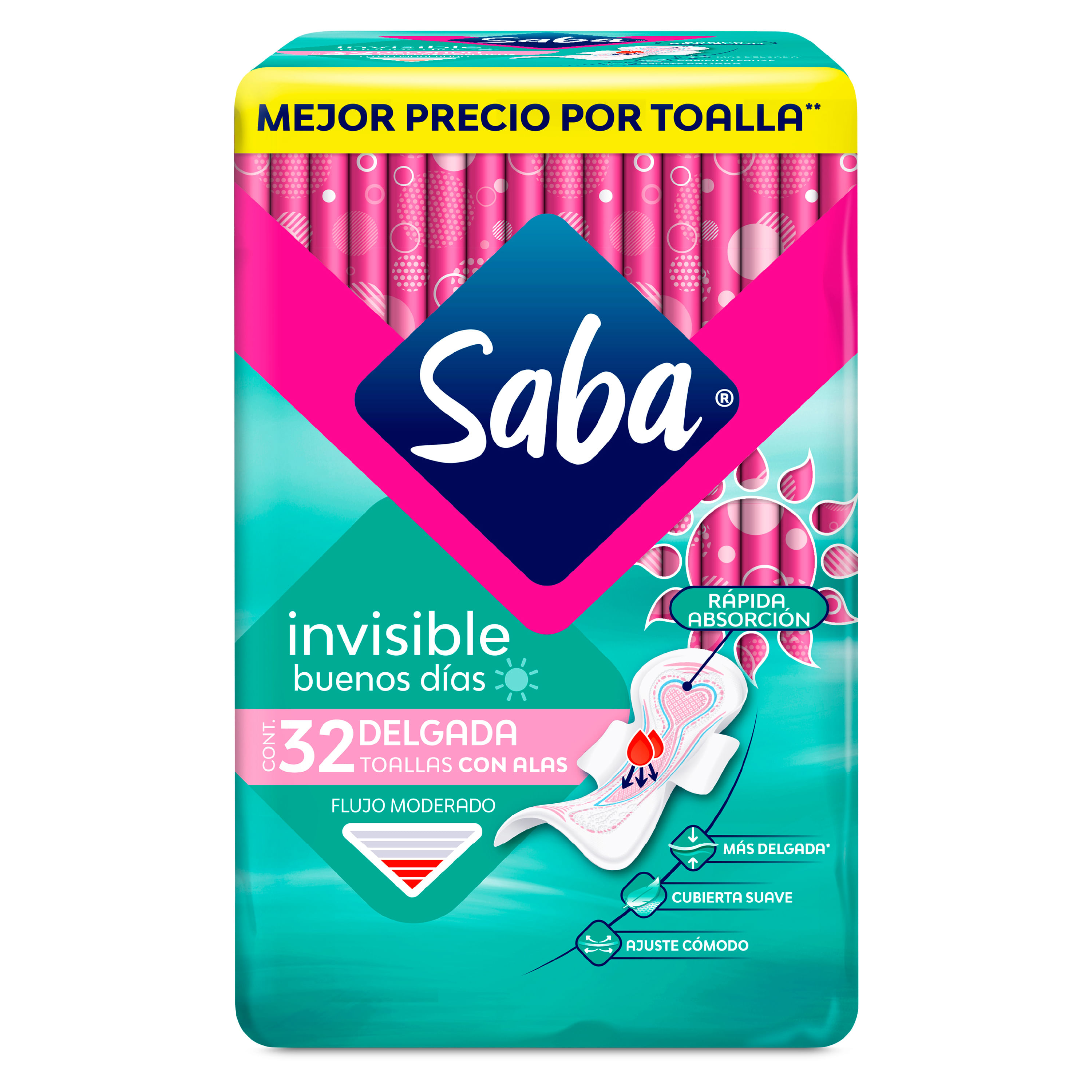 Toallas-Femeninas-Marca-Saba-Invisible-Delgada-Flujo-Moderado-Con-Alas-32Uds-1-68621