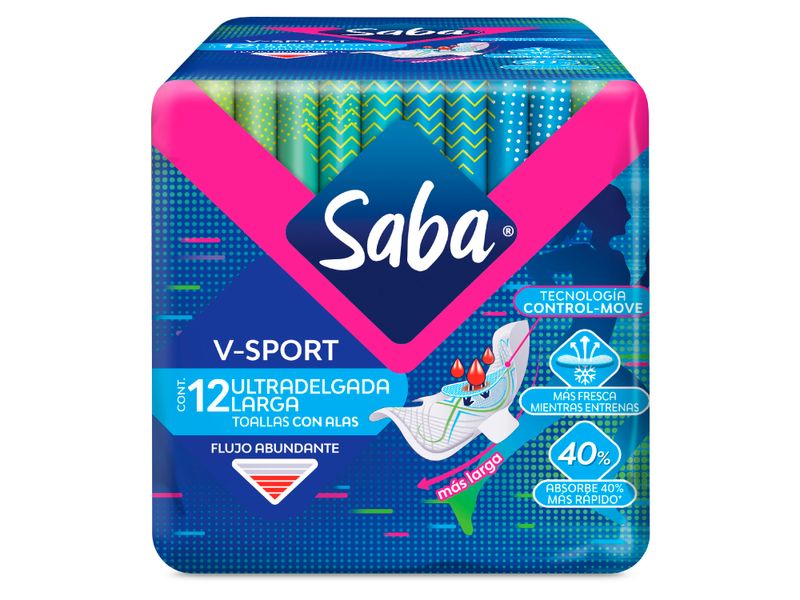 Toallas-Femeninas-Marca-Saba-V-Sport-Ultradelgada-Larga-Flujo-Abundante-12Uds-1-57251