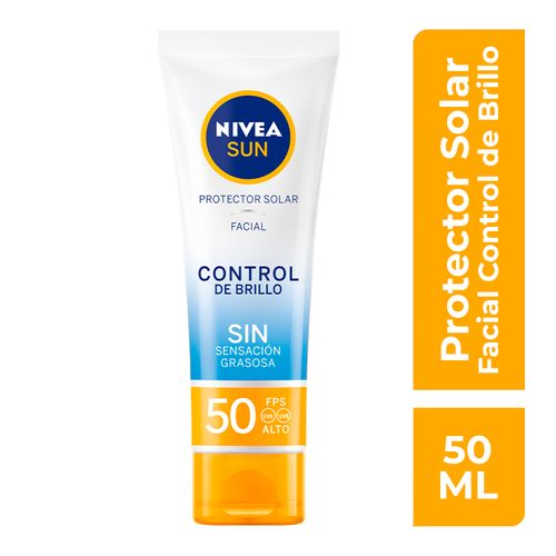 Protector Solar Facial Nivea Sun Control De Brillo Fps 50+ -50ml