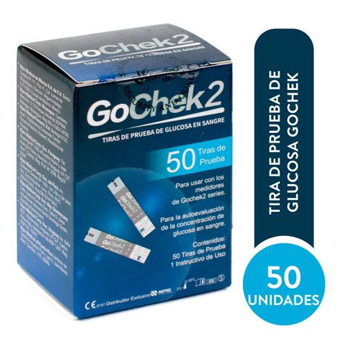 Tira De Prueba De Glucosa Gochek - 50Uds, Precio indicado por caja