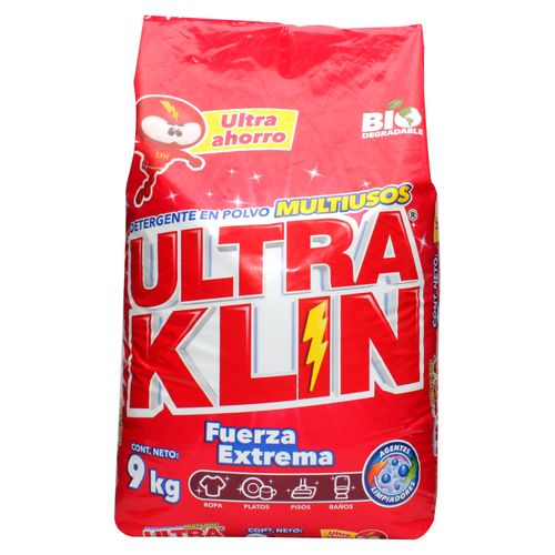 Detergente En Polvo Ultraklin Fuerza Extrema - 9000 g