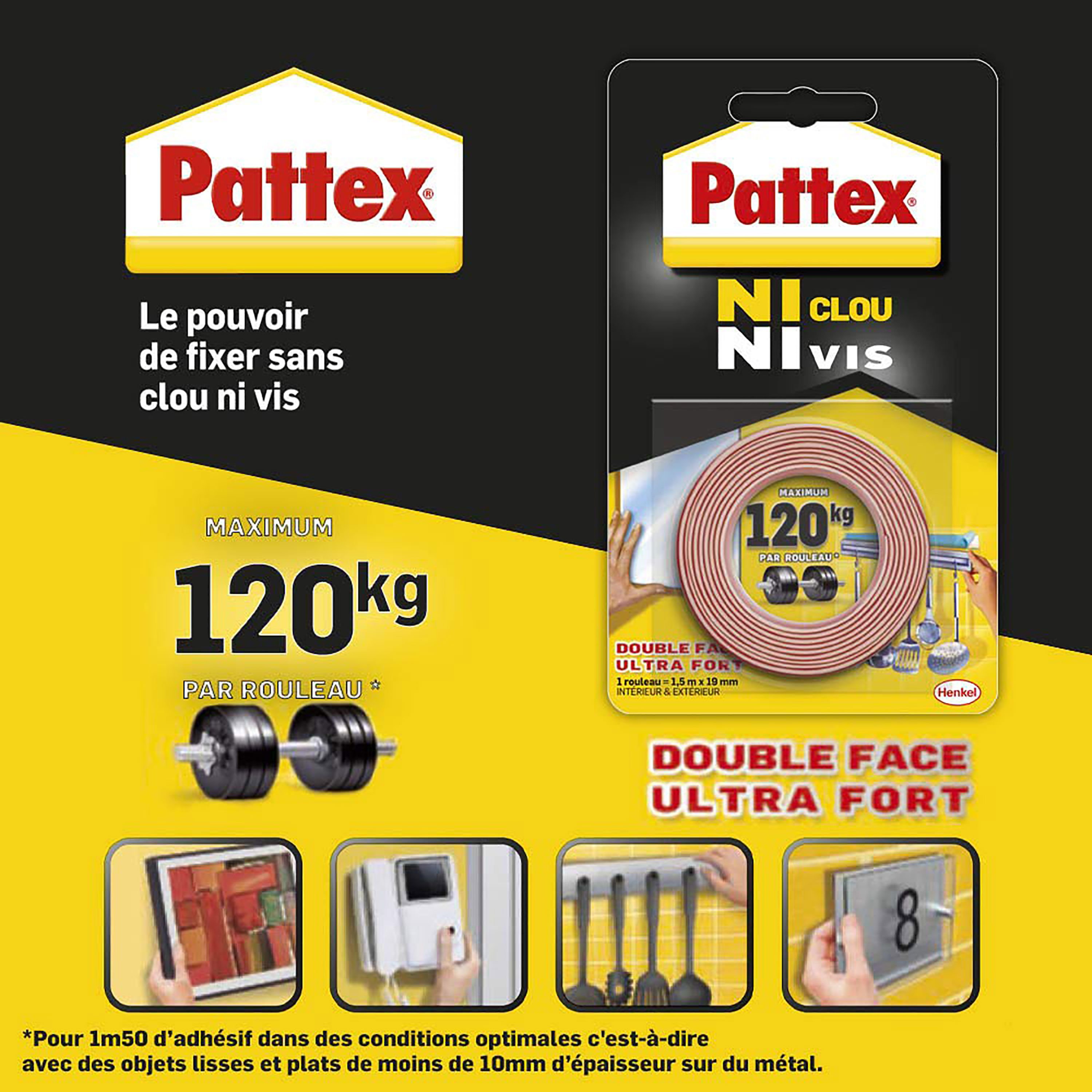 Pattex No Más Clavos Original, adhesivo de montaje resistente