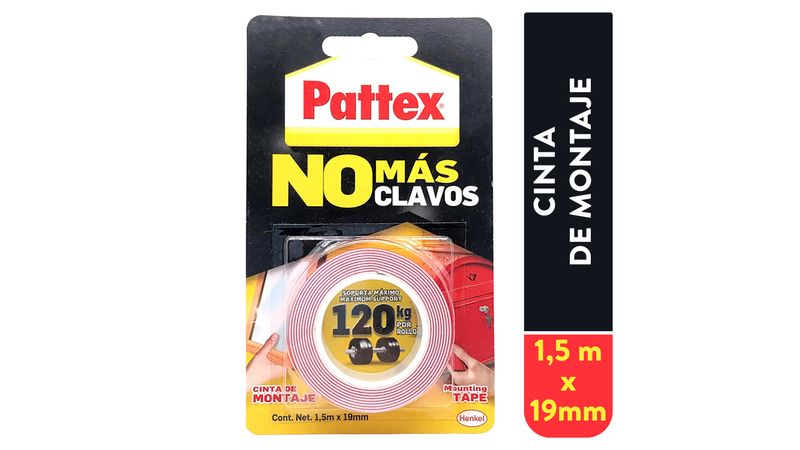 Comprar Cinta De Montaje Doble Cara Pattex No más clavos 1,9cm x 1,5m -  120g, Walmart Costa Rica - Maxi Palí