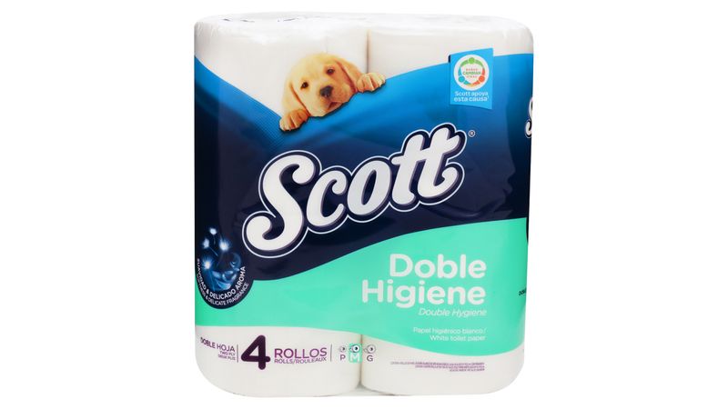 Papel Higiénico Scott Aqua Doble 200 Hojas -4 Rollos