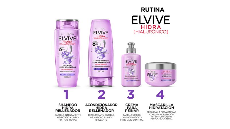 Shampoo Hidra Hialuronico ELVIVE 680 ml