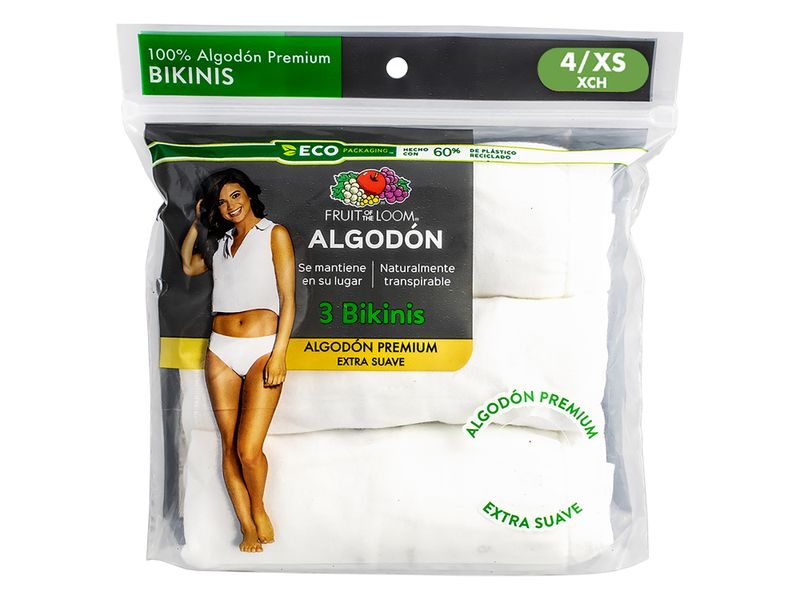 Bikini-Marca-Fruit-Of-The-Loom-Para-Dama-Color-Blanco-Talla-4-1-88677