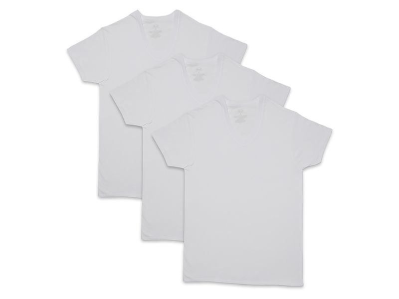 Camiseta-Marca-Fruit-Of-The-Loom-para-Caballero-Cuello-V-Color-Blanco-3-Pack-Talla-XL-2-47169