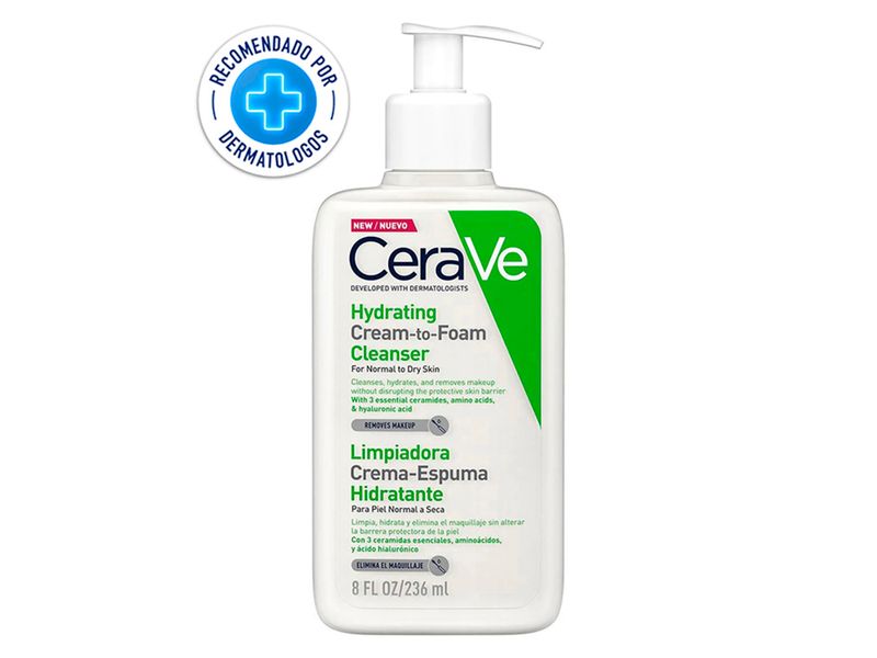 Limpiadora-Marca-Cerave-Crema-Espumante-Hidratante-Para-Piel-Normal-A-Seca-Elimina-El-Maquillaje-236ml-1-86290