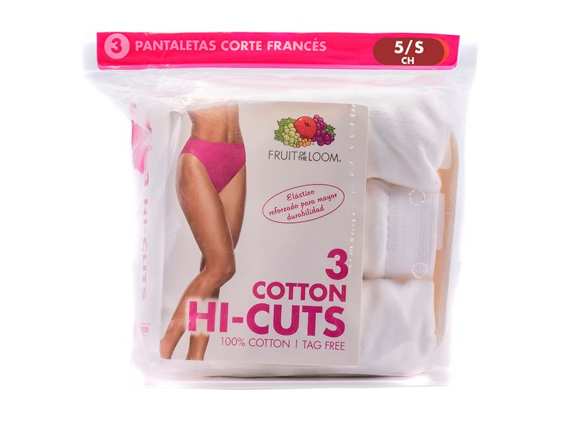Bloomer-Marca-Fruit-Of-The-Loom-para-Dama-Hi-Cuts-Color-Blanco-3-Pack-Talla-S-1-41421