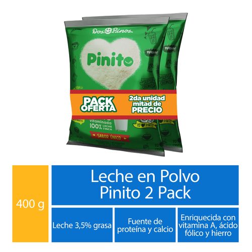 Leche En Polvo Dos Pinos Pinito 2 Pack - 400g