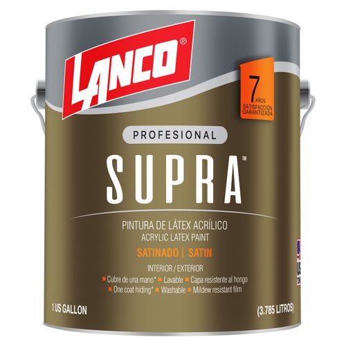 Pintura Lanco supra latex satinado tint -Galón