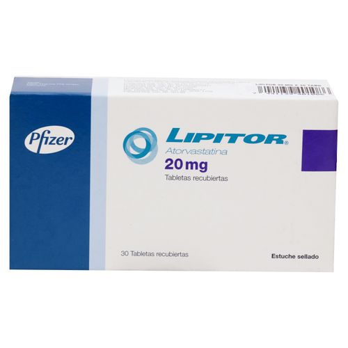 Lipitor Pfizer 20 Mg X 30 Tabletas