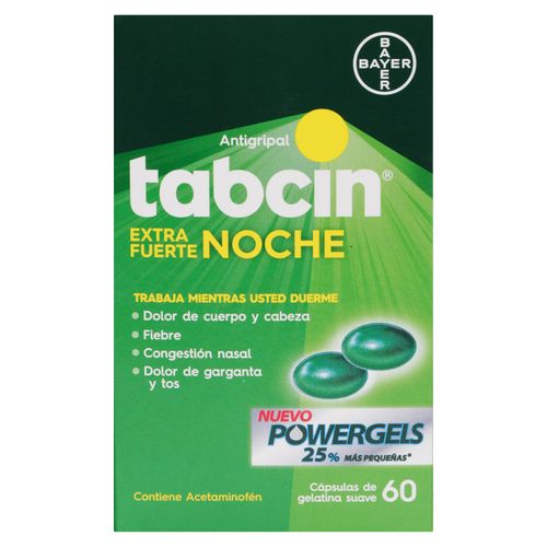 Antigripal Bayer Tabcin noche liqui gels -12 cápsulas