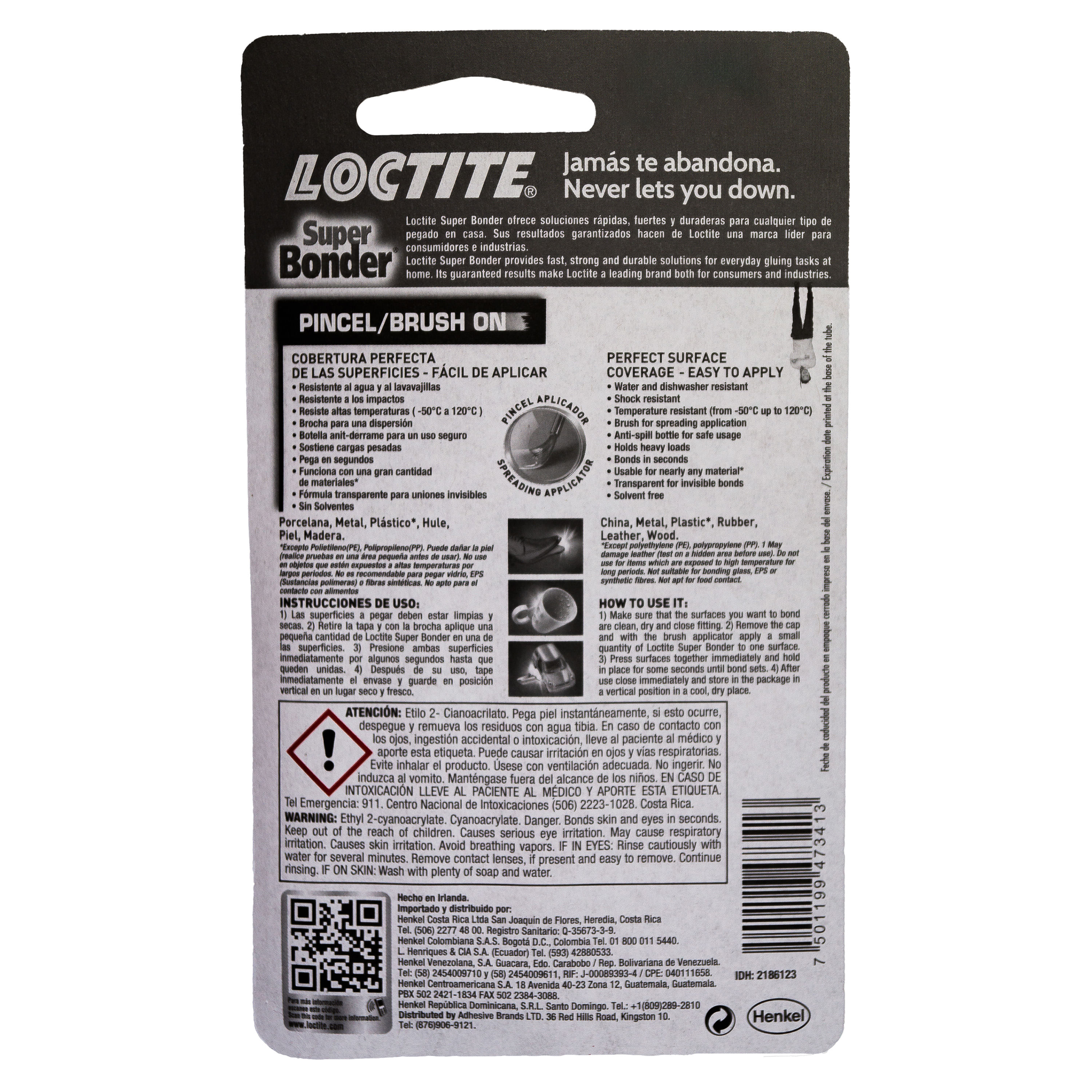 LOCTITE Super Glue-3 Pincel - Pegamento Instantáneo Líquido con