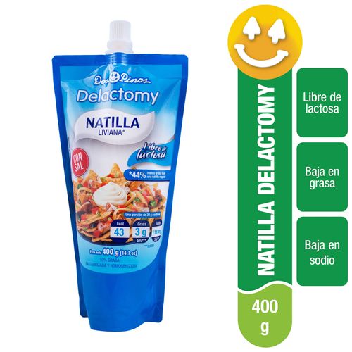 Natilla Dos Pinos Delactomy Liviana Libre De Lactosa, Con Sal Doypack - 400g