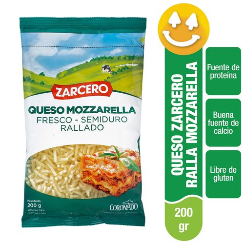 Queso Zarcero Mozzarella Rallado - 200Gr