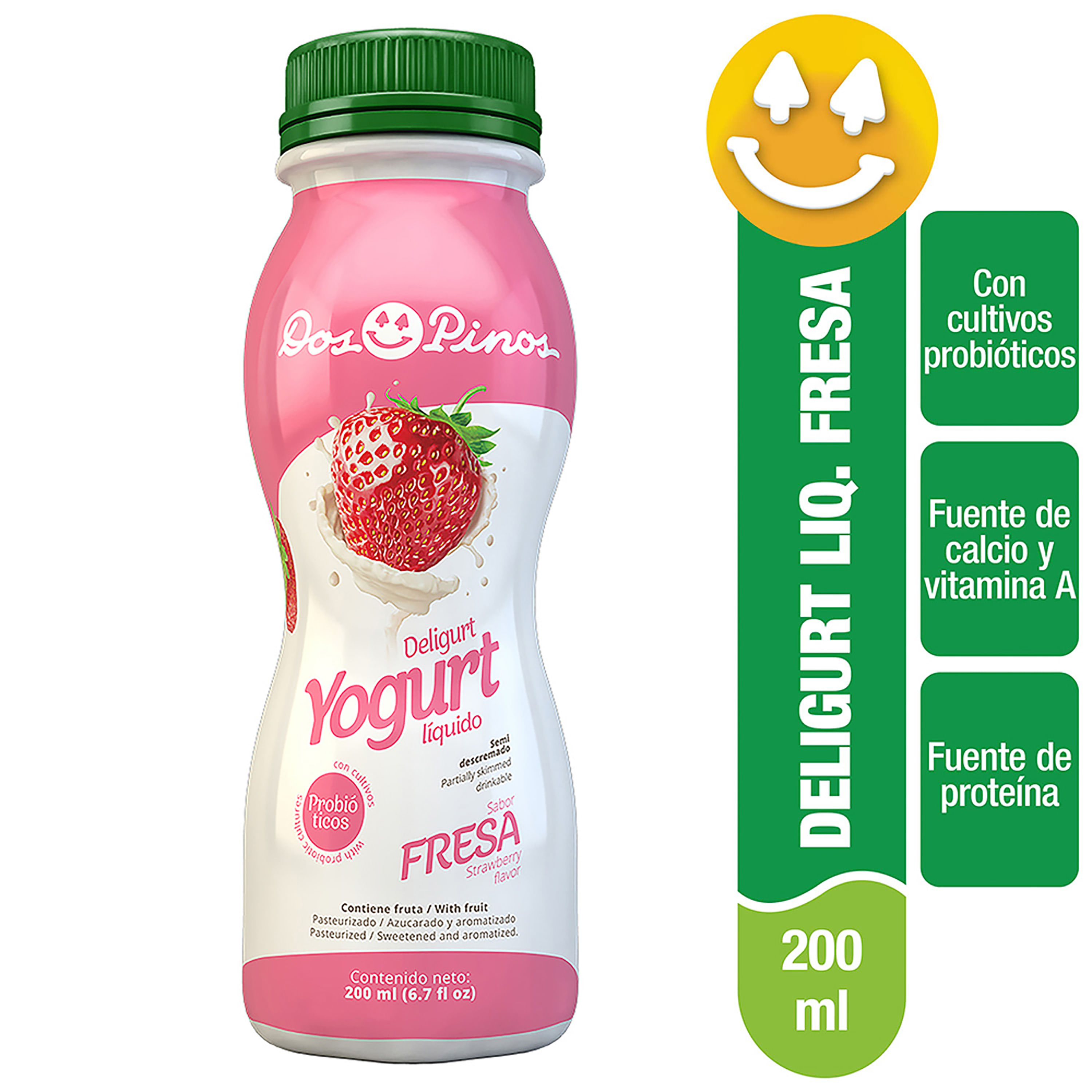 Comprar Yogurt Líquido Coronado Sabor Fresa, Semidescremado - 1Lt